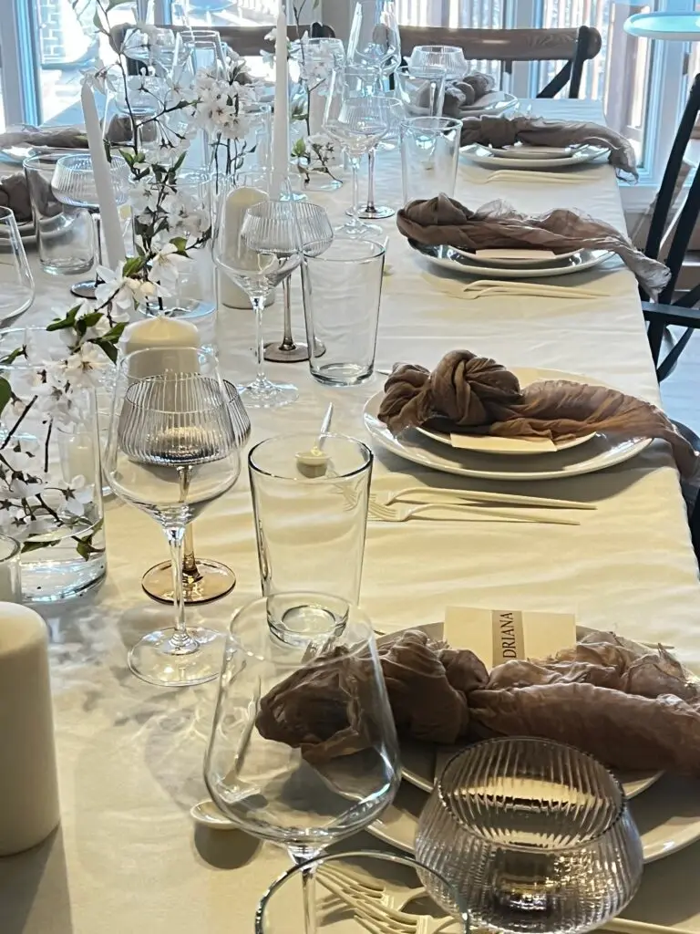 Elegant Set dinner table by Private Chef Atlanta