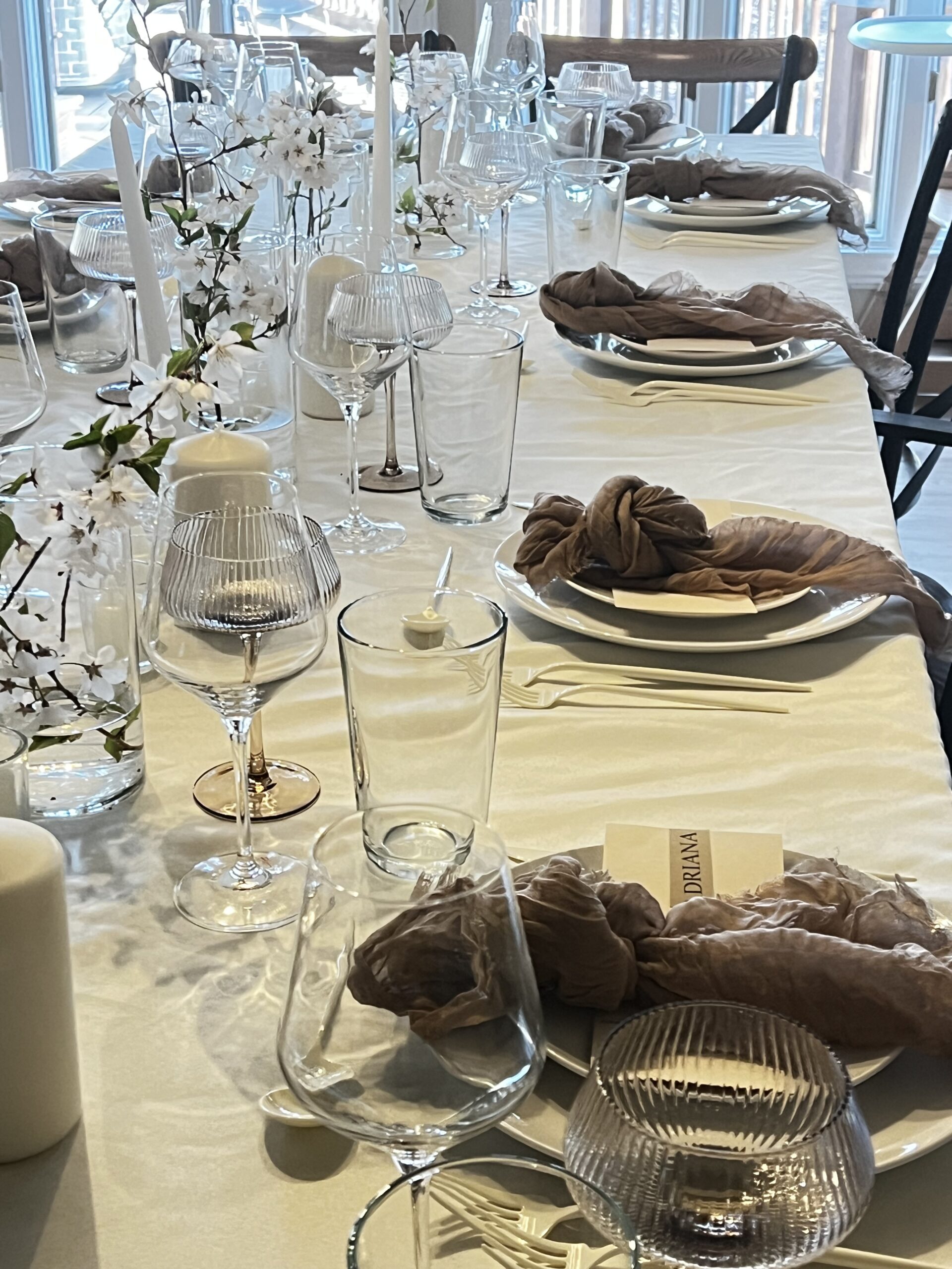 Elegant Set dinner table by Private Chef Atlanta