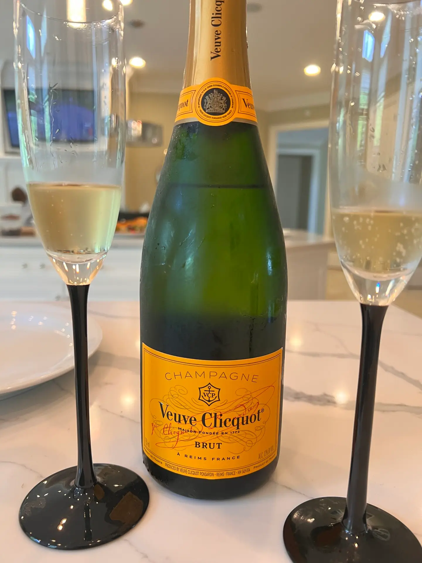Champagne and glasses