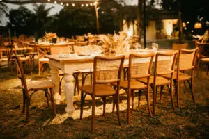 Small event set up table and chairs 