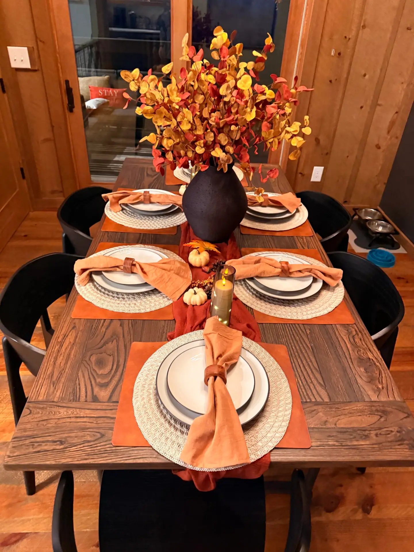Elegant set table before a Private Chef Dinner