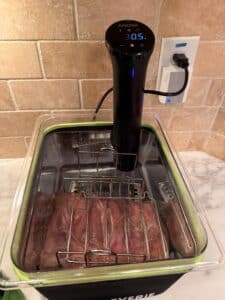 Sous vide steak private chef blue ridge