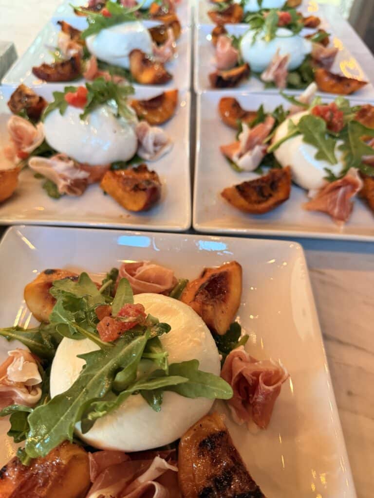 Gilled Peach Burrata Custom_Private_Chef/Catering_Menus_Atlanta