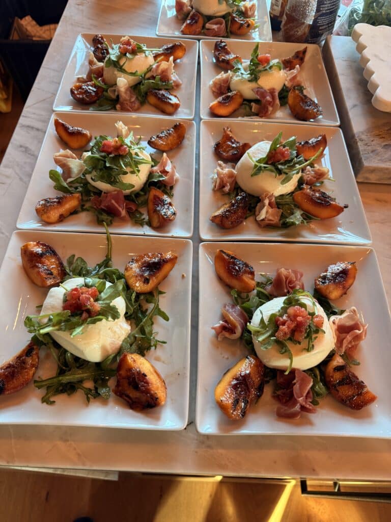 Grilled Peach Burrata Salad- Private Chef The Culinary Collective Atl